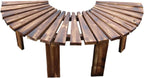Wooden Curved Benches,Garden Tree Bench Wrap Around Wooden Benches Seater,for Garden,Lawn,Patio,Backyard(Color1)