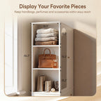 LIKIMIO Armoire Wardrobe Closet with Full Length Mirror, 3 Open Shelves | 71" Freestanding Bedroom Armoire with 2 Drawers, 3 Side Hooks & Hanging Rod, Clothing Storage Cabinet for Bedroom, White