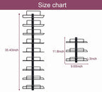 Wall Mount Wine Rack – 9 Bottles – Black Metal Wine Bottle Holder for Wall, Wine Rack Display for Home Bar, Kitchen