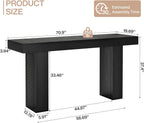 Tribesigns 70.9" Extra Long Bar Table, Rectangular Counter Height Pub Table, Modern Farmhouse Bar Height Table Home Bar Units for Kitchen Island, Bistro, Black