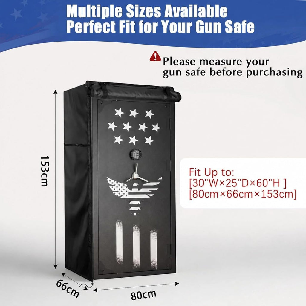 Dustproof Gun Safe Cover Disguise, Waterproof Cover for 30"W×25"D×60"H Tall Gun Cabinet Fits Liberty USA 30, Fits Browning Hell's Canyon, Fits Stack-On Elite 30