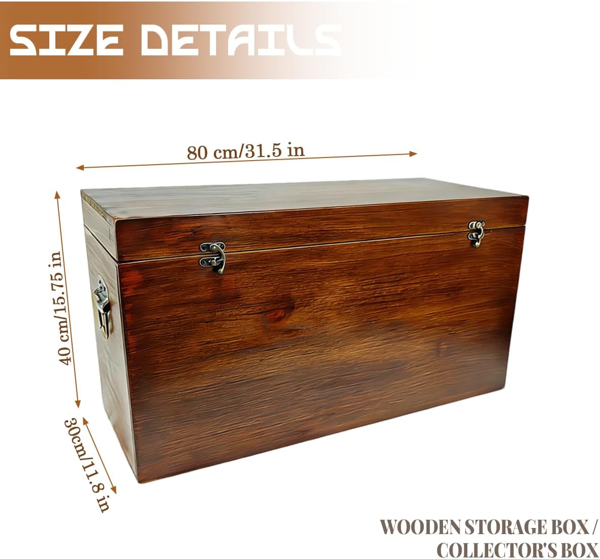 31.5" Storage Bench, Large Wooden Storage Chest,Oversized Storage Trunks,Multifunctional Entryway Organizer, Storage Bench Storage Furniture for entryways, Living Rooms, and Bedside Areas