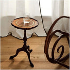 Gilded Retro Style Round Table Sofa Side Living Room Corner Bedroom Storage Small Side Table