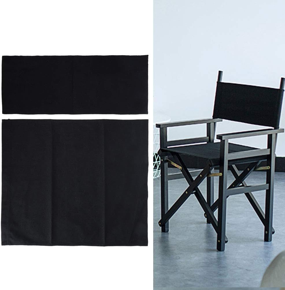 Zerone 1 Set Directors Chair Replacement,Chair Replacement Seat Cloth Home Supplies Furniture Accessories for Home Director Chair (Black)