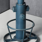 Topower Industrial Bar Table 38.58-48.43" Adjustable Pub Table Kitchen Dining Coffee Bistro Table Antique Blue