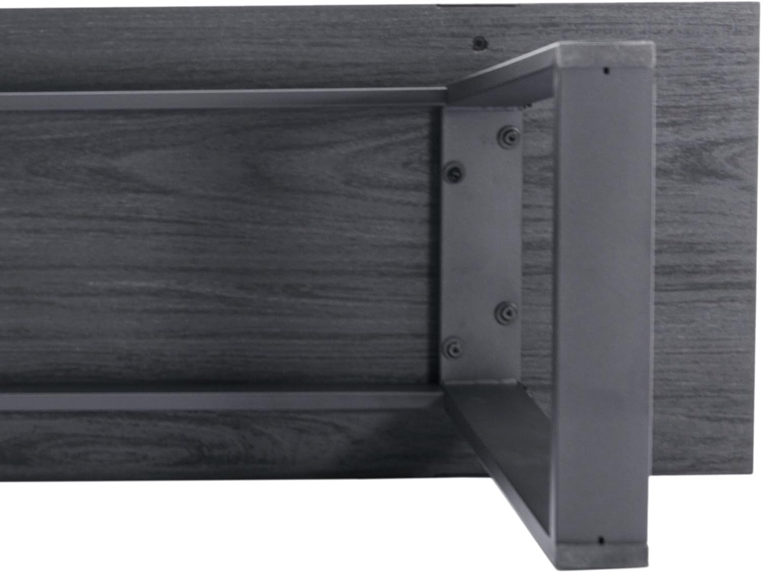 VESCASA 60" Wood Dining Bench with Black Metal Legs for Dining Room, Kitchen, Black