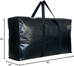 155 Gallon Extra Large Storage Bags, Jumbo Moving Storage Bags, Foldable Big Black Waterproof Outdoor Patio Cushion Storage Bag, 60x30x20inch - 1PACK
