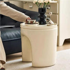 Small Round Plastic Side Tables, Modern and Minimalist Bedside Table, End Table for Home, Creative Couch Table Use in Living Room, Bedroom and Balcony(Purple)