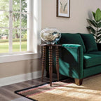 Starlight Canyon Home Round Side Table – Small Circle Compact Accent Side Table in Mango Wood for Living Room or Bedroom