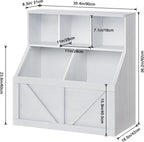 Jojoka Kids Bookshelf & Toy Storage Organizer, Toddler Toy Storage Cabinet for Playroom, Bedroom, Nursery, Classroom & Daycare