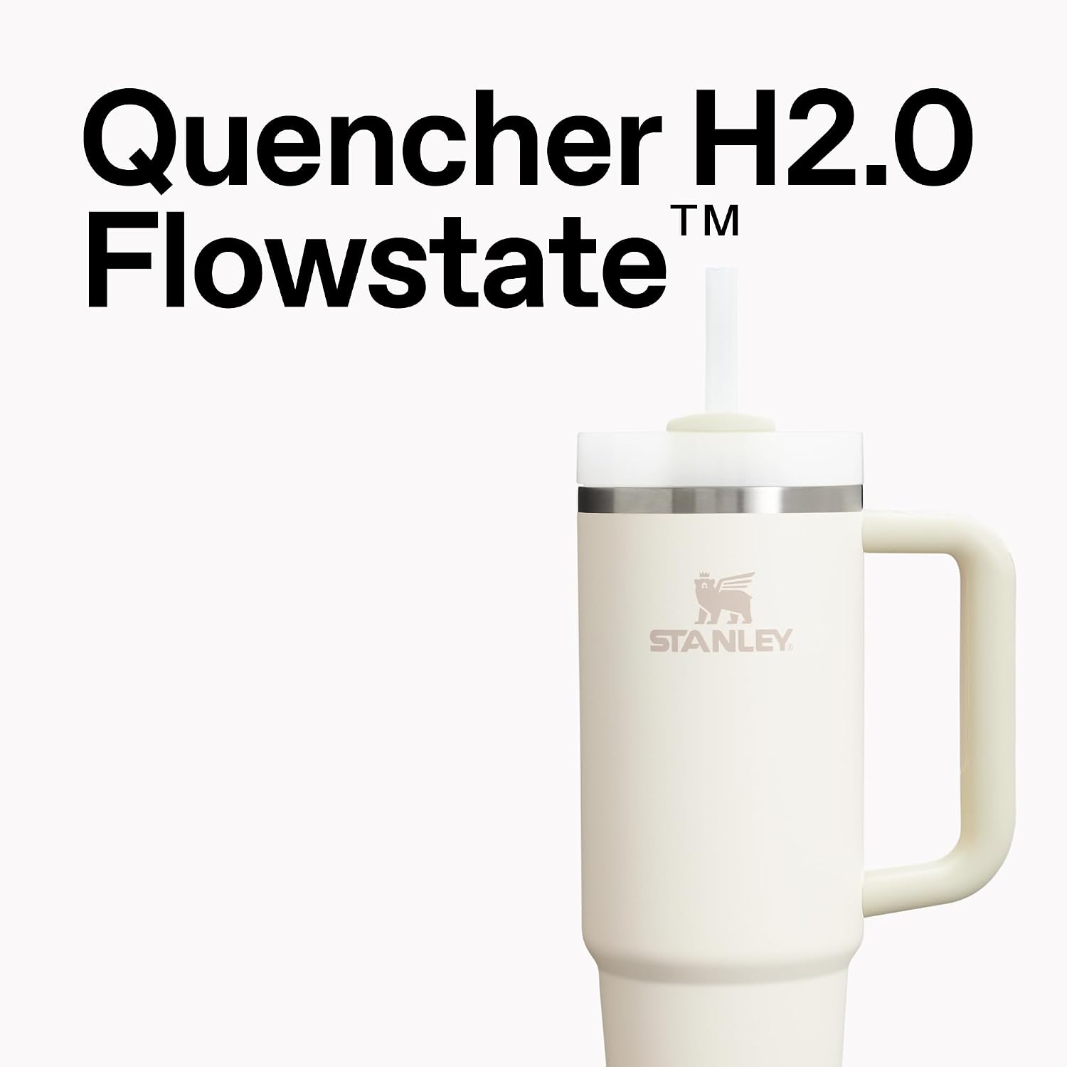 STANLEY Quencher H2.0 Tumbler with Handle and Straw 30 oz | Flowstate 3-Position Lid | Cup Holder Compatible for Travel | Insulated Stainless Steel Cup | BPA-Free | Violet Blossom