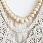 Achart Macrame Wall Hanging Large- Boho Wall Decor- large wall art- Wall Decor Living Room- Macrame Tapestry Boho Decor for Bedroom (Wooden Bead)