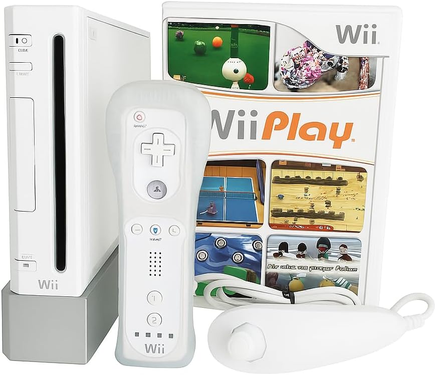 Wii Console Bundle with Wii Play Game (1 Player) -Smart TV Ready (Renewed)