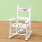 Fox Valley Traders Custom Unicorn Children's Rocking Chair, Durable Wood - Measures 14 1/2" Wide x 11 1/2" Deep; 22 1/2" Overall Height, White Font