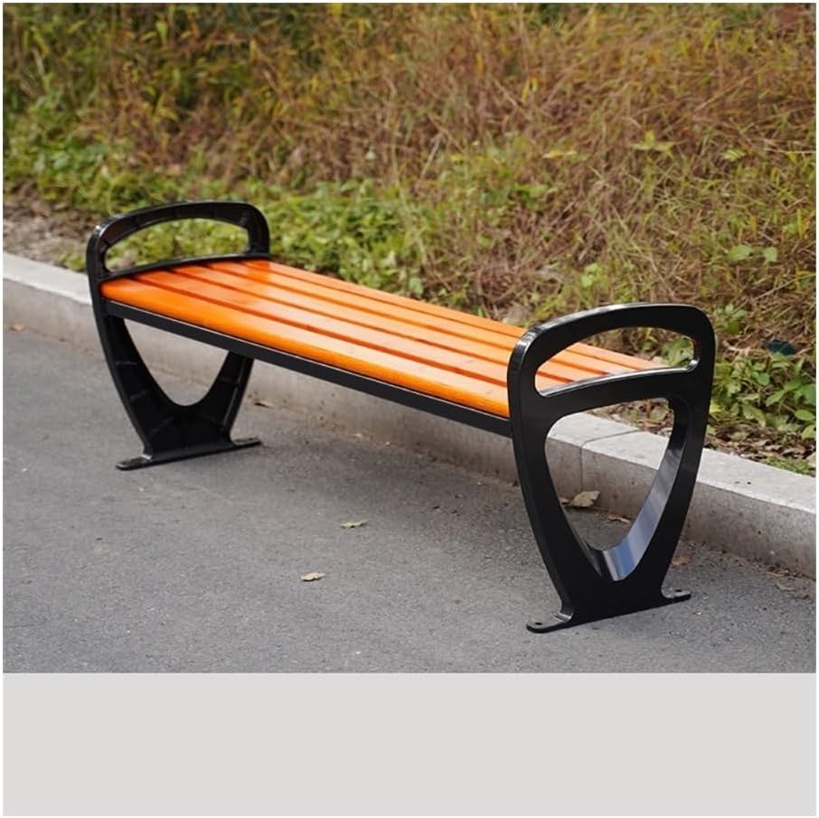 Patio Benches Aluminum Outdoor Benches, Garden Park Chairs for Patio use(Brown,Small)