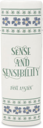 Steel Mill & Co Original Large Book-Shaped Decorative Vase, Ceramic Vases for Home Decor, Cute Bookshelf Decor, Unique Vase for Book Lovers (Sense and Sensibility)