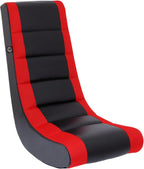 Kids Gaming Rocking Chair for Children & Teens, Ergonomic Floor Video Chair with PU Leather & Mesh, Lightweight Portable, No Assembly, Comfortable for Play, Reading, or Movies