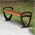 Benches, Aluminum Outdoor Benches, Garden Park Chairs for Patio use(Brown,Medium)