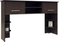 Realspace® Koru 60" W Hutch for L-Shaped or Straight Computer Desks, Espresso Oak