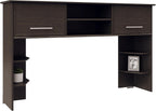 Realspace® Koru 60" W Hutch for L-Shaped or Straight Computer Desks, Espresso Oak