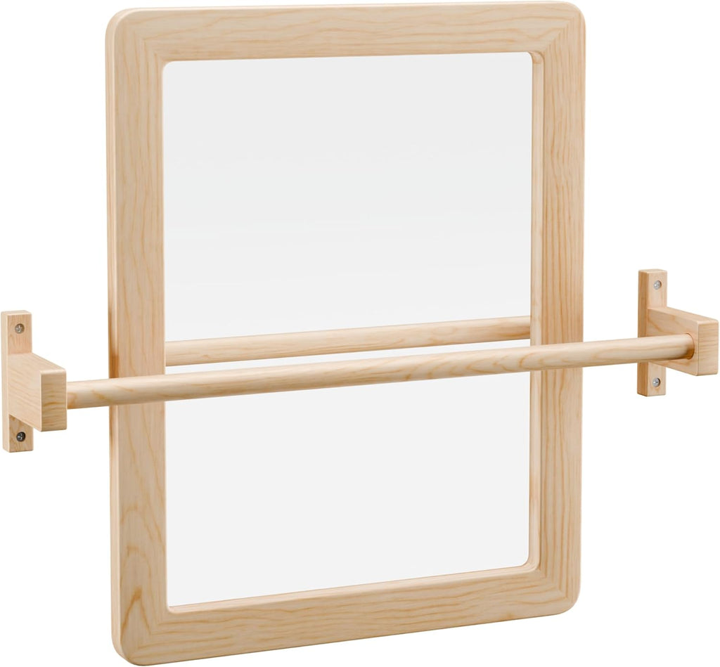 Ogears Montessori Baby Pull Up Bar, Montessori Small Mirror is Suitable for Babies Aged 6 to 18 Months, Infants Registry Item, 19.7 * 15.8 inches