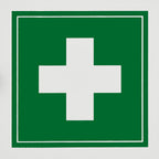 Relaxdays Medicine Cabinet, Lockable, 2 Compartments, 32 x 21.5 x 9.5 cm, Wall Mounted, First Aid, Metal, White/Green, Iron