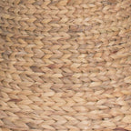 Household Essentials Handwoven Water Hyacinth Wicker Stool with Hourglass Shape, Natural