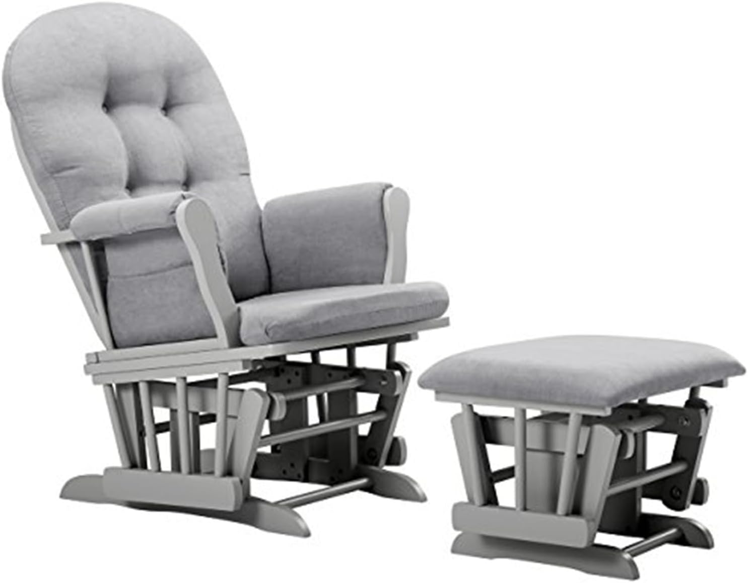 HomeStock Mountain Majesty Glider and Ottoman, 24.80" x 25.80" x 39.50", Cozy Rocking Chair with Padded Arms and Customizable Color Options, Ideal for Nurseries