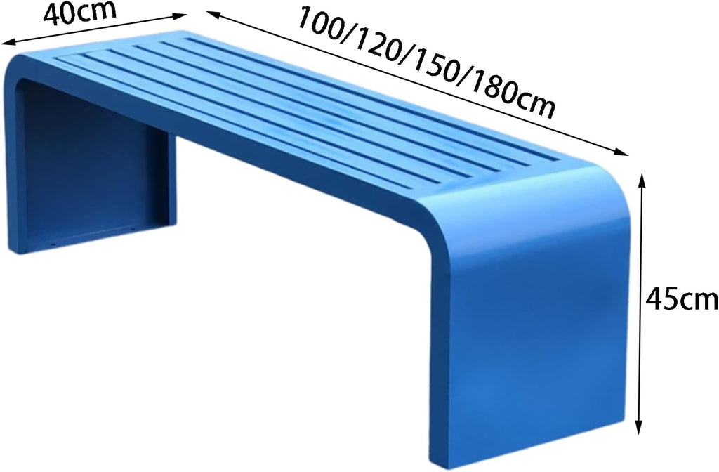 Outdoor Metal Bench, Made of Stainless Steel, with a Thickened and Widened seat, Suitable for Parks, playgrounds, Shopping malls, and bookstores Pink 180cm