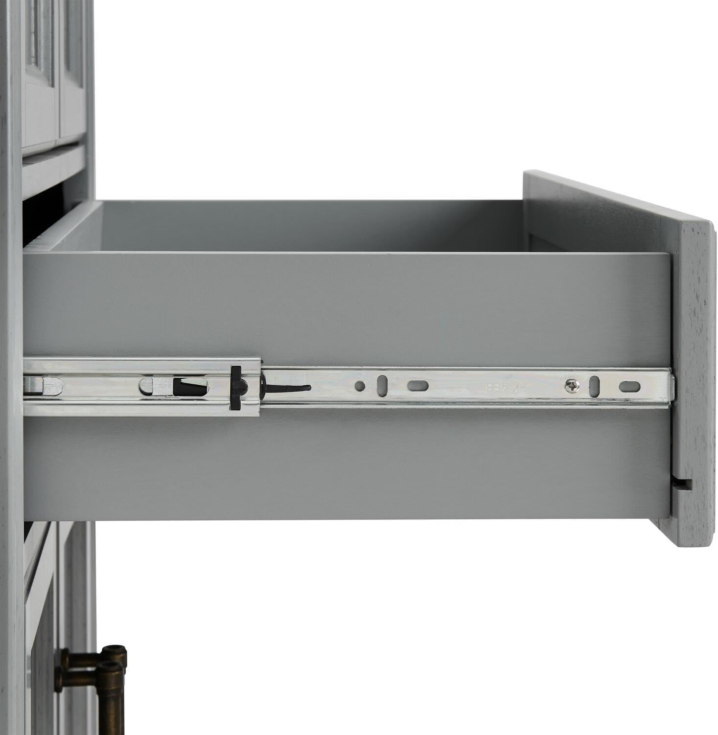 Maykoosh Kitchen Pantry Cabinet - Large Storage, Adjustable Shelves, Distressed Gray Finish