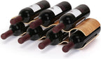 Table Wine Rack Countertop Freestanding Wine Racks & Cabinet 2 Tier 7 Bottles Wave Willow Wood Champagne Rack