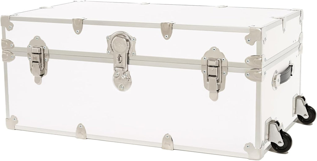 Rhino Trunk & Case Classic XL Trunk With Wheels 34"x20"x15", 1500+ lbs Capacity - Many Colors, Soft-Close Lid. Strong, USA Made Summer Camp Footlocker and Secure College Dorm Storage Chest