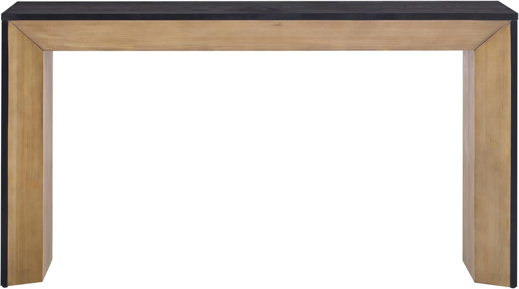 Fireplace Console Table for Living Room: 65-Inch Elegant Entryway Table - 220 lbs Weight Capacity with Wood Veneer Top for Hallway & Foyer Decor