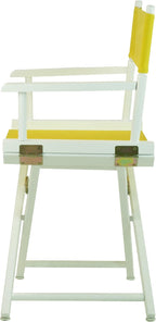 Casual Home 18" Director's Chair White Frame with Yellow Canvas