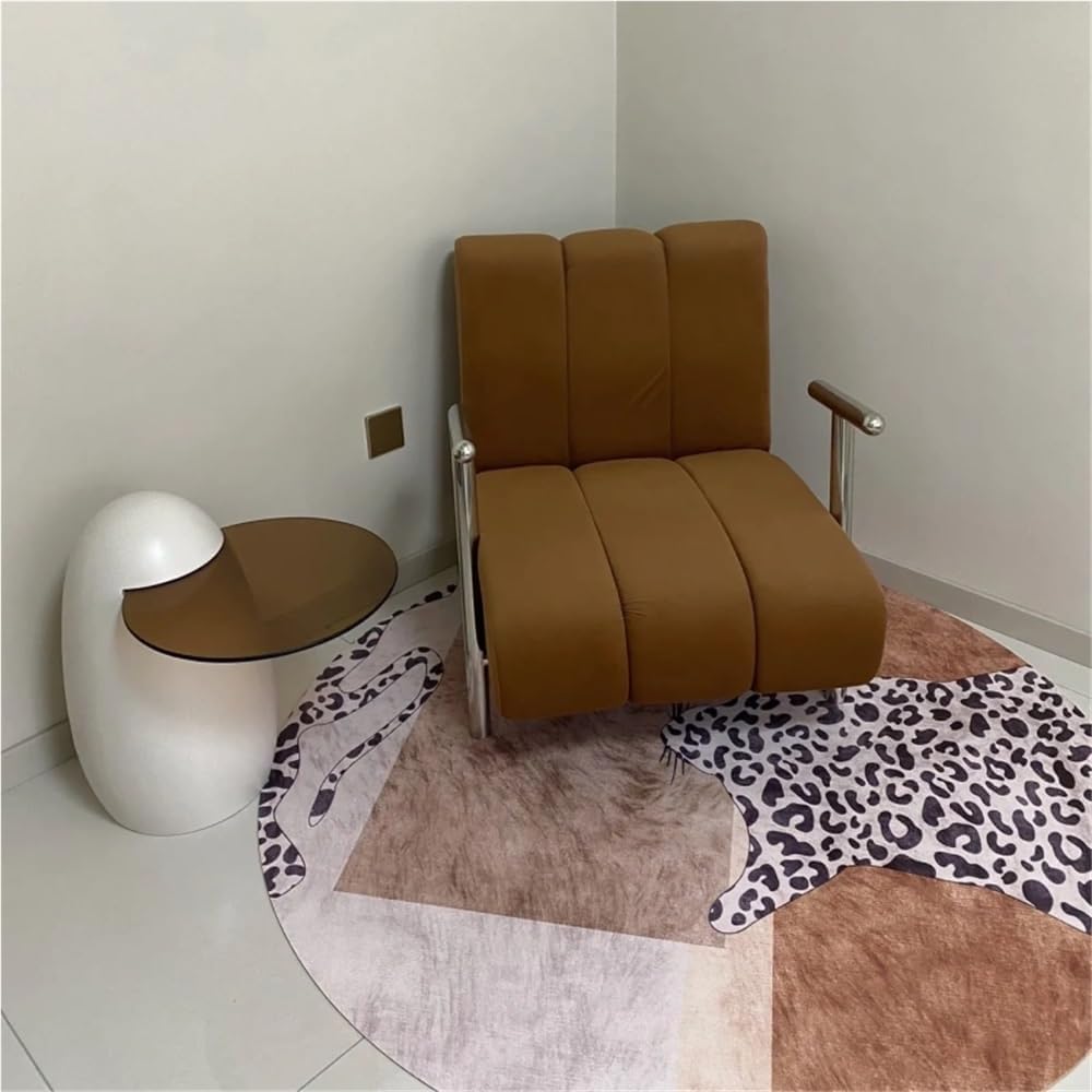 Modern PE Plastic Coffee Table, Nesting End Table with Glass Top, Creative Egg-Shaped Side Table for Living Room, Bedroom, Small Spaces