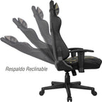 AudioTek Silla Gamer Video Juegos Gaming Reclinable Cómoda Consolas Pc Juegos Camuflaje Excelente Calidad Premium Computadora Ergonomica