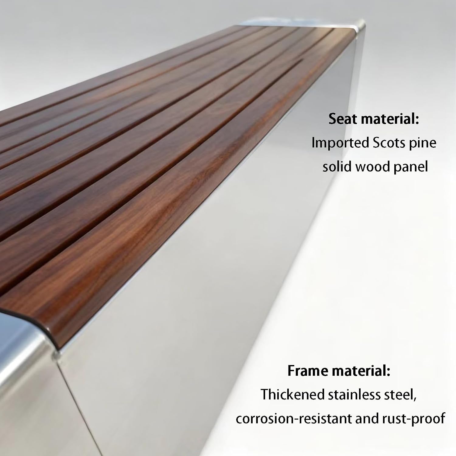 Outdoor Bench with Storage Function, Featuring Solid Wood seat and Metal Frame, with Doors on Both Sides, Suitable for Parks, patios, and porches 120cm