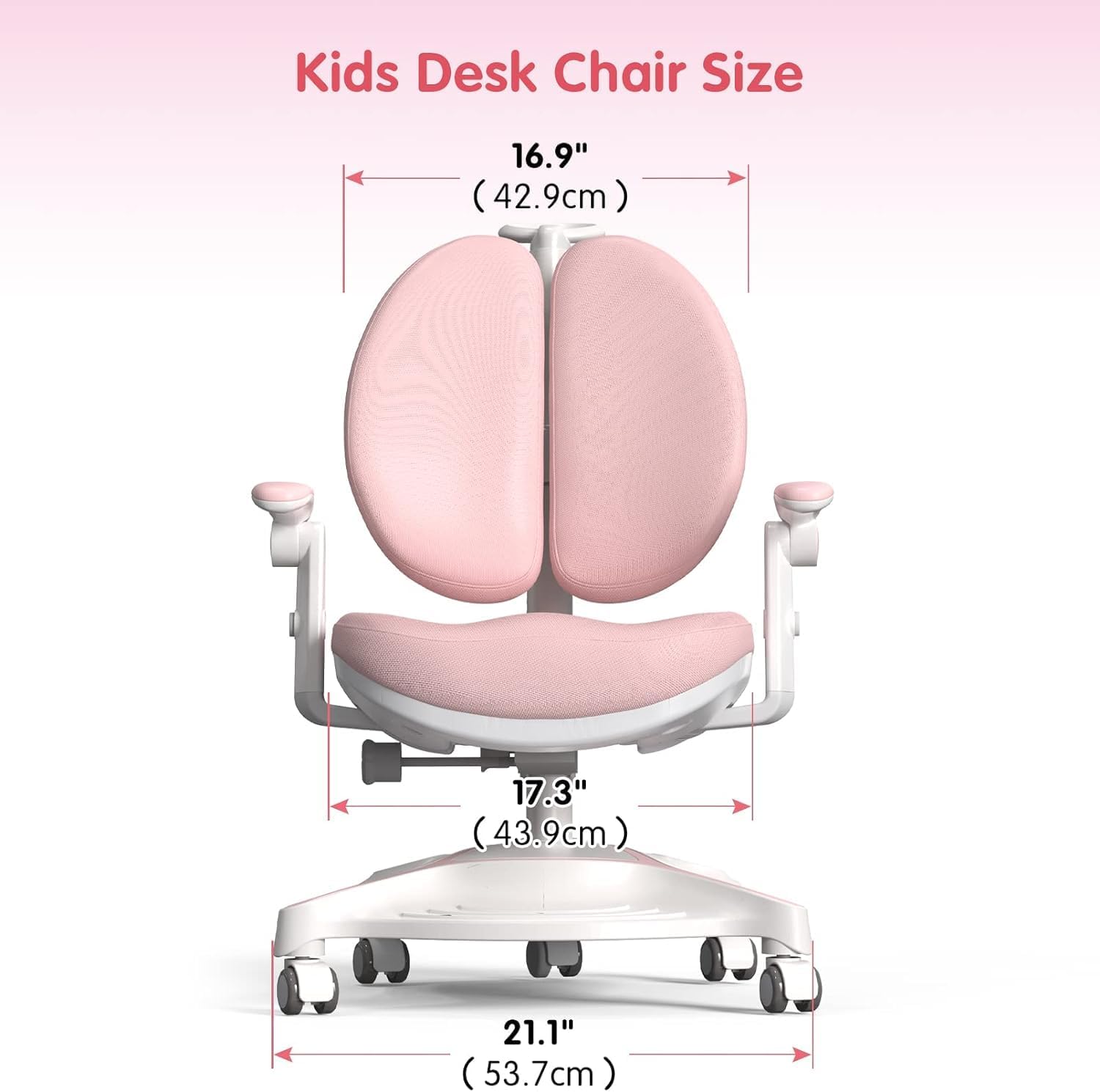 FCD Kids Desk and Chair Set, Wooden Adjustable Height Ergonomic Study Desk with Adjustable Chair for Kids 4-17 Years Old