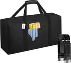 Heavy Duty Folding Chair Storage Bag, [Thick Fabric+Front Pocket] 40.5" x 12.2" x 20",For Metal/Plastic/Wooden Chairs, Large Waterproof Carry Bag with Sturdy Pad Handle,Black, (Only bag)