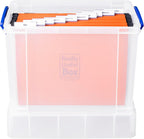 Really Useful Box Plastic Storage 19 Litre With XL Lid Clear (Pack Of 4)
