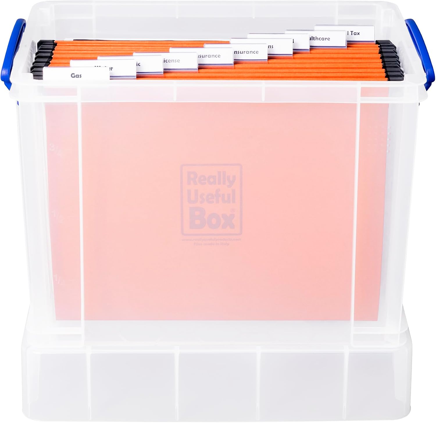 Really Useful Box Plastic Storage 19 Litre With XL Lid Clear (Pack Of 4)