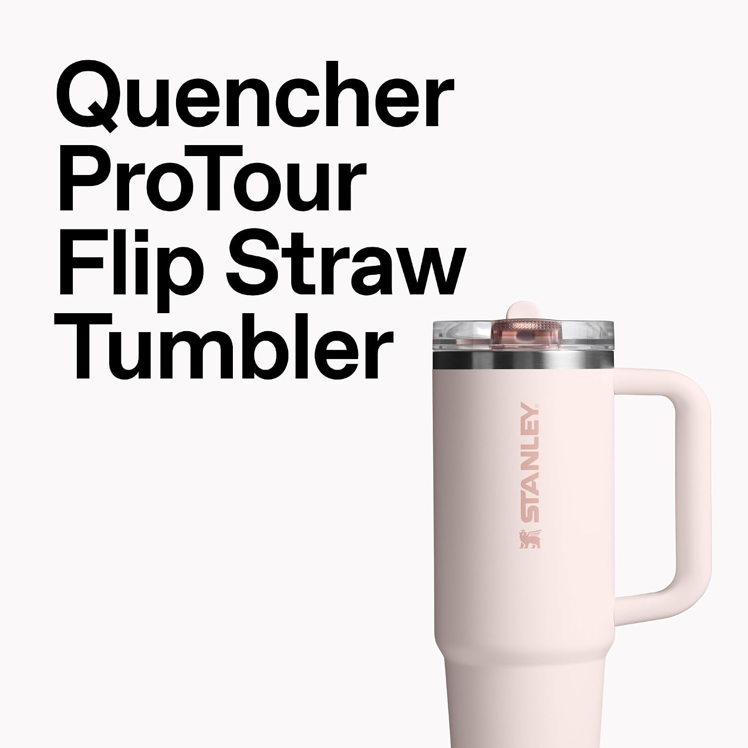 STANLEY Quencher ProTour Flip Straw Tumbler with Leakproof Lid 30 oz | Built-in Straw and Handle | Cup Holder Compatible for Travel | insulated Stainless Steel Cup | BPA-Free | Violet Blossom