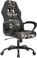 Computer Gaming Chair Office Ergonomic PC Chair Racing Chairs Writing Working High-Back PU Leather Swivel Adjustable Height Executive Chairs,Camo