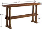 Skinny Entryway Table 59" Long Narrow Console Table for Hallway Farmhouse Behind Sofa Table for Living Room/Foyer/Reception/Bedroom, Walnut