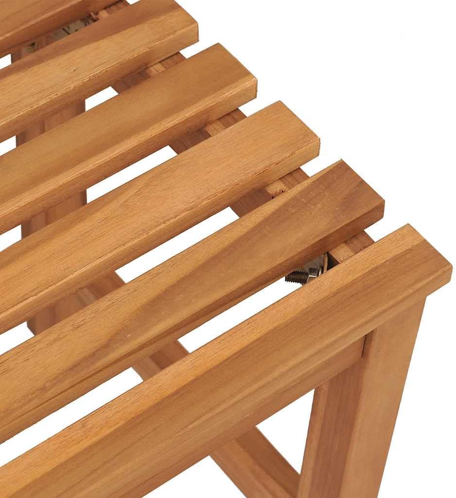 Bench Brown Solid Teak Wood 45 in Strong Bench Rectangular,Solid Teak Garden Bench Durable & Stylish Indoor/Outdoor Seating for Patios, Gardens & Living Rooms Patio Furniture
