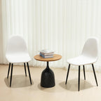FurnitureR Dining Chairs Set of 4, Fabric Comfy Seat Armless Side Chairs with Metal Legs Mid Century for Home Kitchen Reception Room, Beige