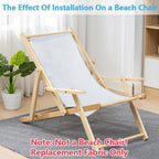 GORGECRAFT Beach Sling Patio Chairs Canvas Twill Weave Folding Chair Replacement Outdoor Chairs Cloth Replacements 118X43cm Portable Reclining Sling Chair Fabric for Summer Vacation Sunbathing Garden