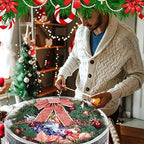 ProPik Christmas Wreath Storage Bag 30" - 2 Pack Clear Xmas Wreath Storage Container - Garland Holiday Artificial Wreath Storage Holder - Water Proof Transparent PVC with Handles (30 Inch, White)