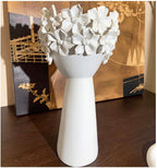 Ceramic Sculpture Female Head Face Flower Vase Decoration, Unique White Centerpiece for Home Decor
