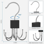 1 Pack Belt Hanger, Belt Organizer for Closet | 360° Rotatable, Max 24 Belt Storage, Space Saving, Closet Organizers and Storage